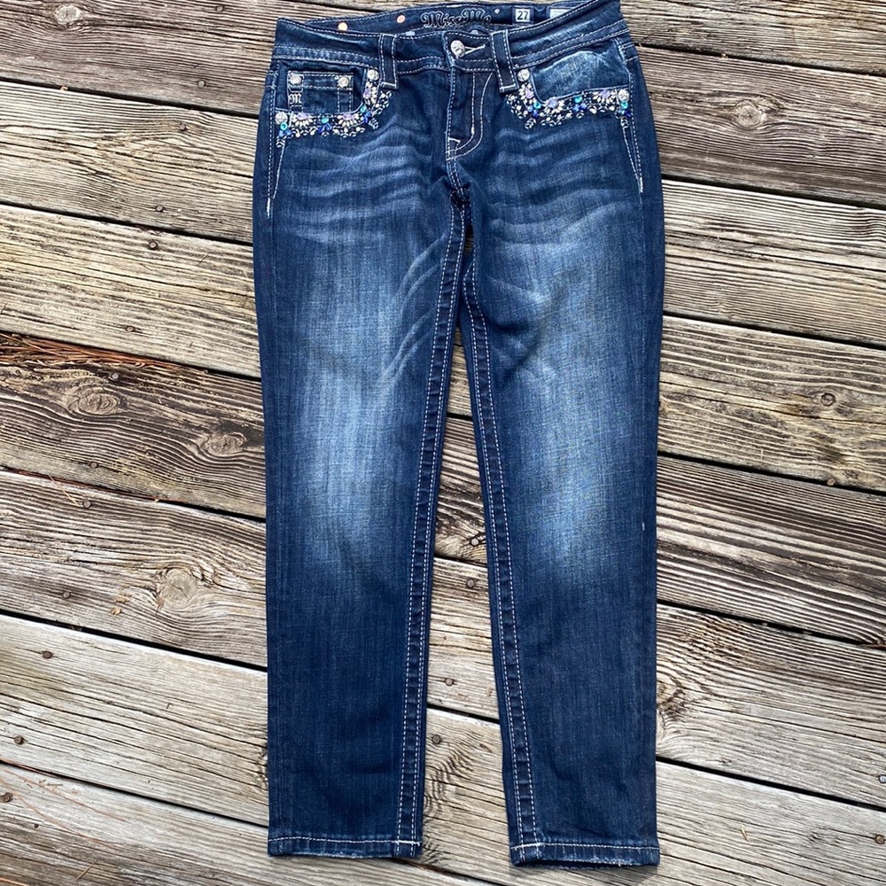 MISS ME JP7250AK Crystal Crop Skinny Jeans